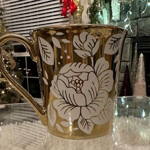 Gold Floral Mug by Sheffield Home
